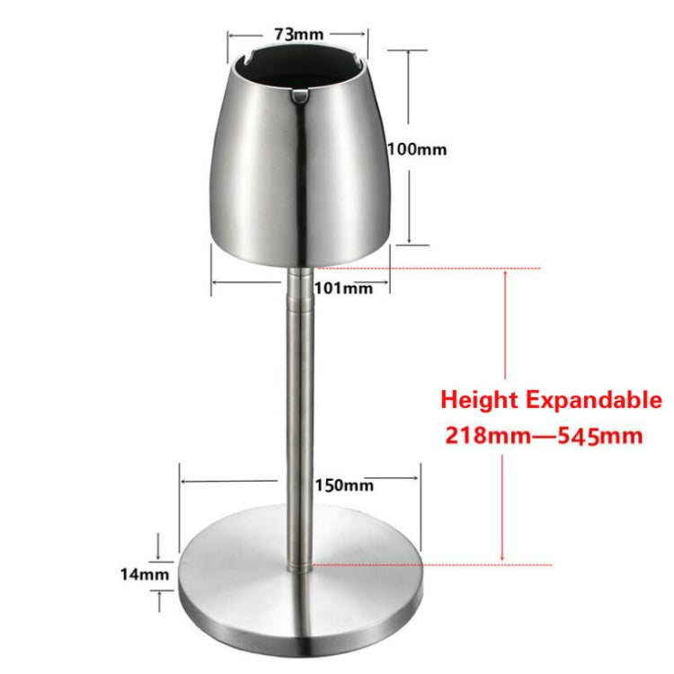 Posacenere antivento telescopico in acciaio inossidabile addensato, Windproof Ashtray