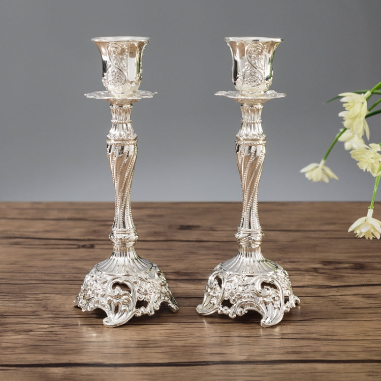 Due pezzi/set Portacandele per cena a lume di candela singolo in zaffiro, decorazione per matrimonio, 7.6X7.6X10cm, 7.6X7.6X18.8cm