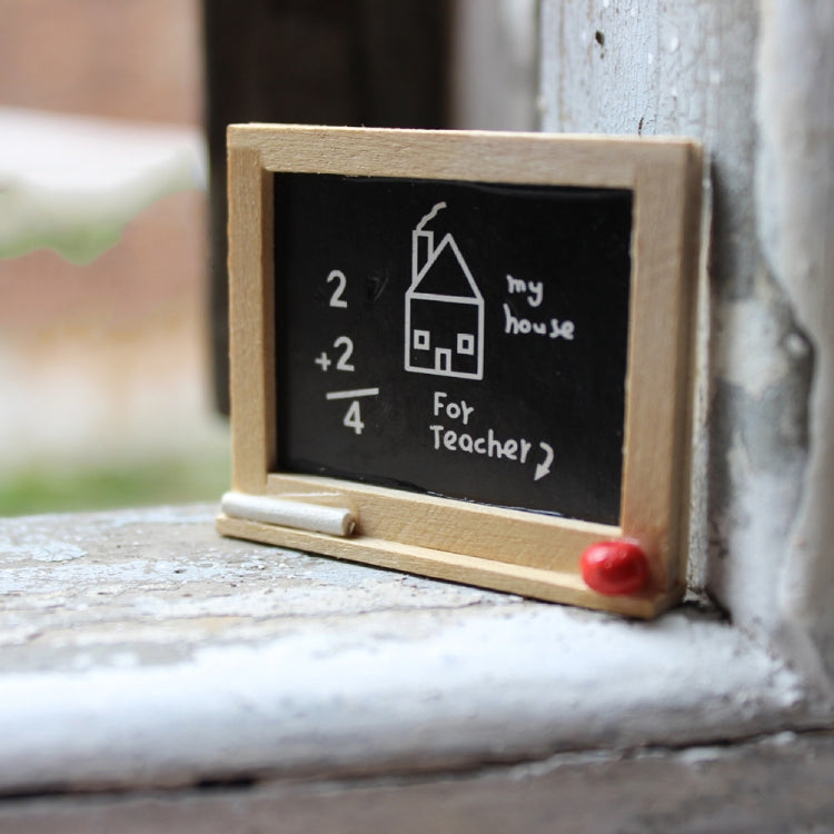 Accessori in miniatura per casa delle bambole Giocattolo modello lavagna in legno, Wooden Blackboard
