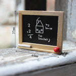 Accessori in miniatura per casa delle bambole Giocattolo modello lavagna in legno, Wooden Blackboard