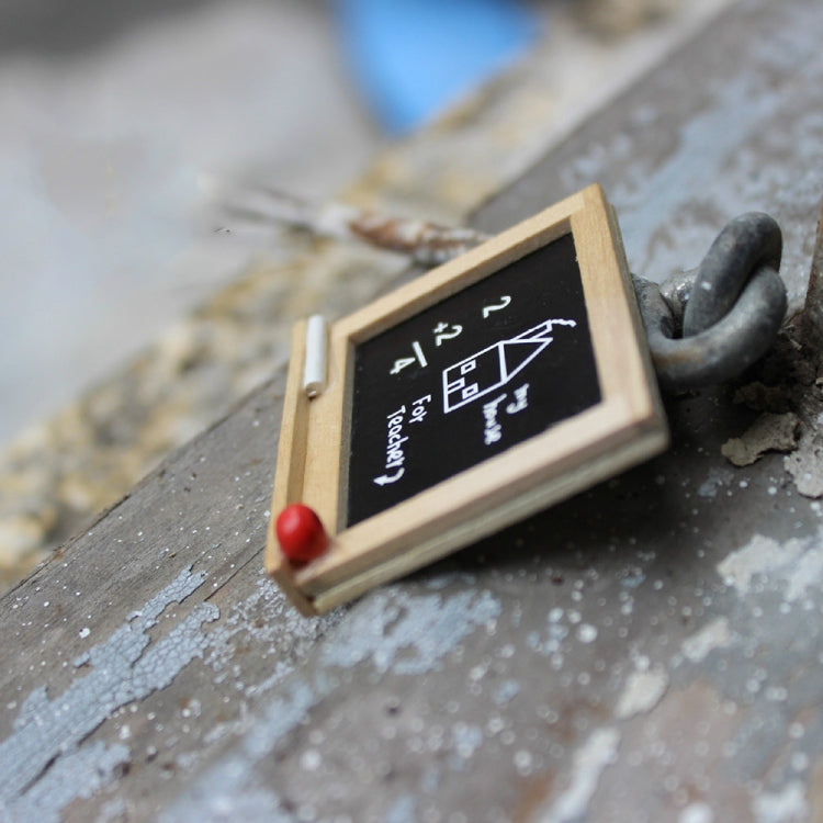 Accessori in miniatura per casa delle bambole Giocattolo modello lavagna in legno, Wooden Blackboard