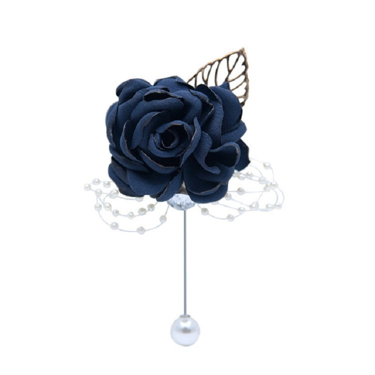 Accessori per cappotti con spilla di perle e fiori di stoffa