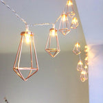 1,5 m 10 LED retro ferro metallo diamante decorazione della casa LED fata stringa di luce