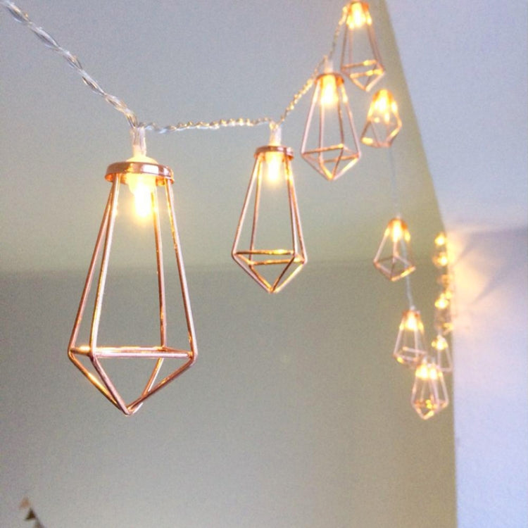 1,5 m 10 LED retro ferro metallo diamante decorazione della casa LED fata stringa di luce