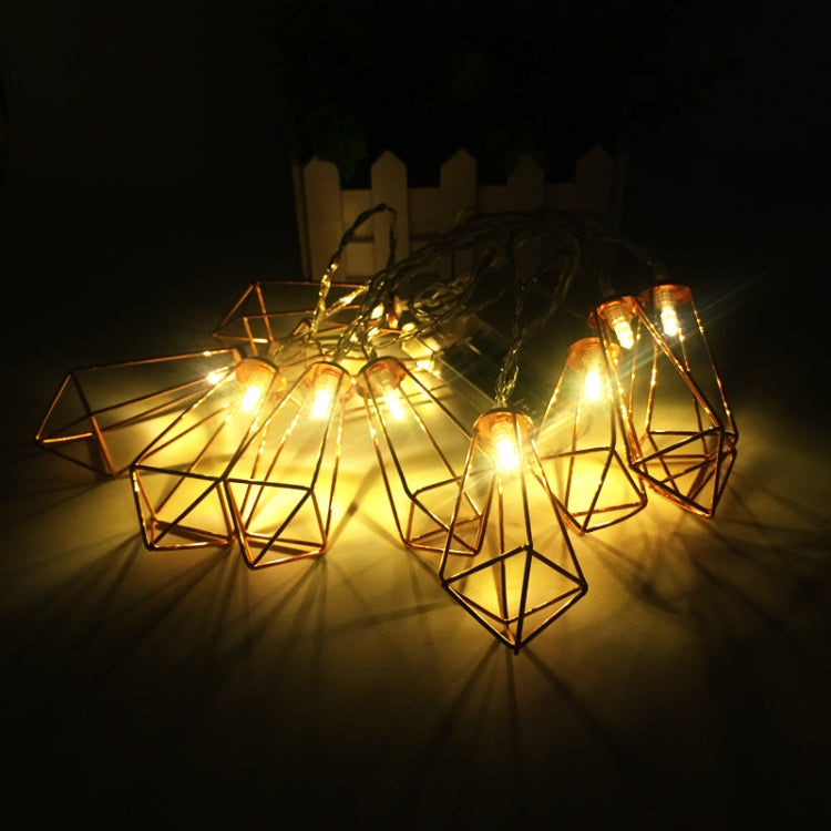1,5 m 10 LED retro ferro metallo diamante decorazione della casa LED fata stringa di luce
