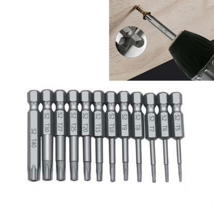 Set di punte per peeling multifunzionali con punta cava Plum Blossom, 12 PCS 50mm, 11 PCS 75mm, 11 PCS 100mm