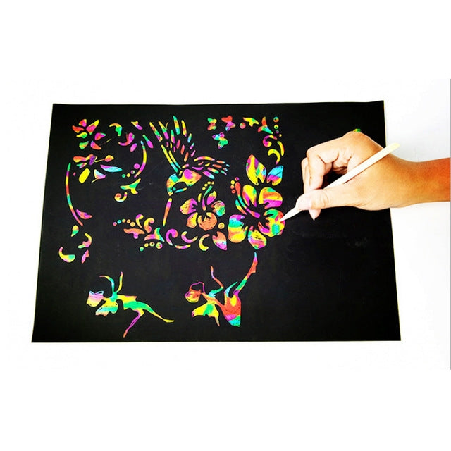 Carta scratch art 20 pezzi 19x26 cm per attività creative