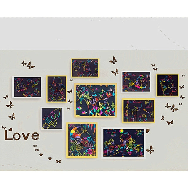 Carta scratch art 20 pezzi 19x26 cm per attività creative