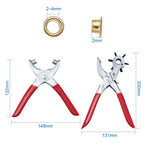 1 set di pinze per punzoni in acciaio 45#, pinze per occhielli e accessori in ferro, adatti per punzoni in pelle (rosso)