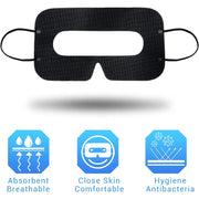100 pezzi di protezione nera per l'igiene VR maschera per gli occhi monouso sanitaria per maschera per gli occhi per vetro 3D VR