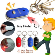 Mini LED fischio portachiavi lampeggiante segnale acustico localizzatore di chiavi smarrite a distanza portachiavi per bambini