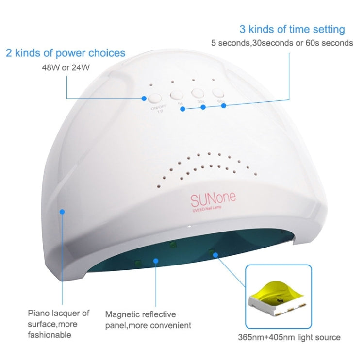Asciuga smalto per unghie con lampada UV Sunone da 48 W