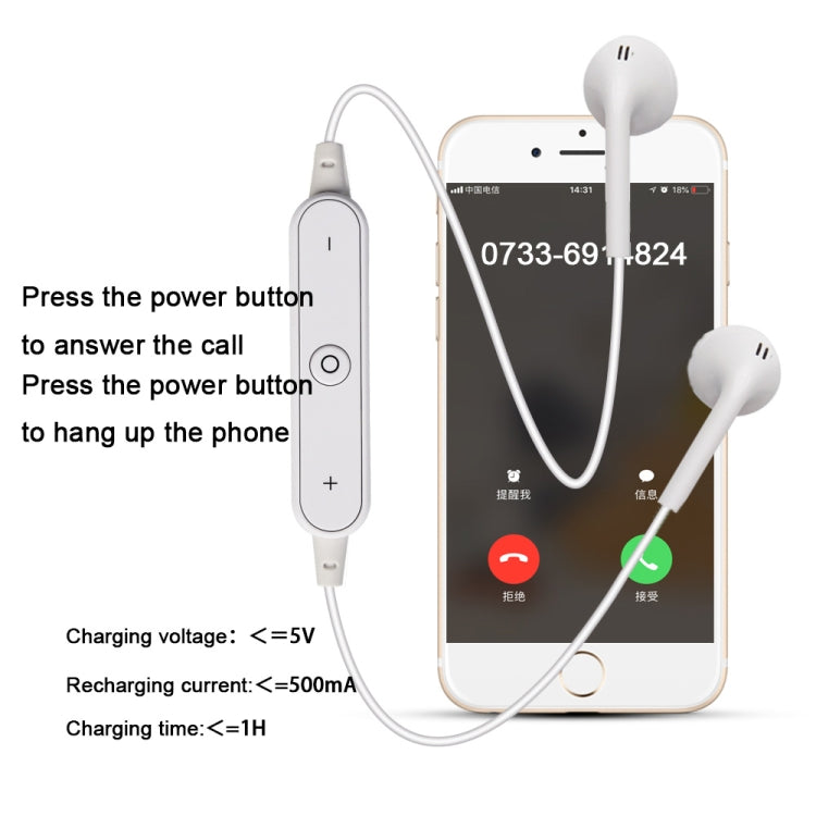 Auricolare Bluetooth S6 Sport con Microfono