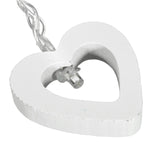 Stringa luminosa per decorazioni a forma di cuore per interni ed esterni per feste di Natale con cuore in legno da 1,2 m e 10 LED