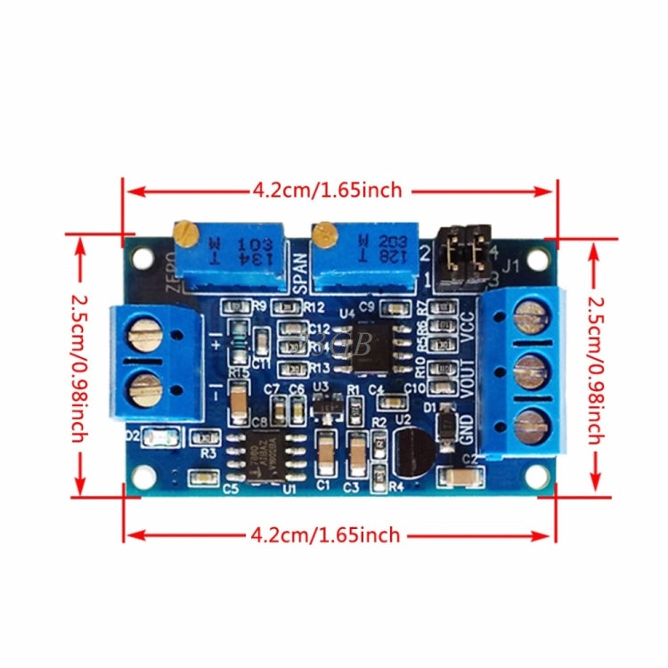 Current to Voltage Module 0/4-20mA to 0-3.3V 5V 10V Voltage Transmitter Signal Conversion Conditioning Adapter, 0/4-20mA to 0-3.3V5V10V