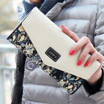 Portamonete portamonete lungo in pelle da donna alla moda