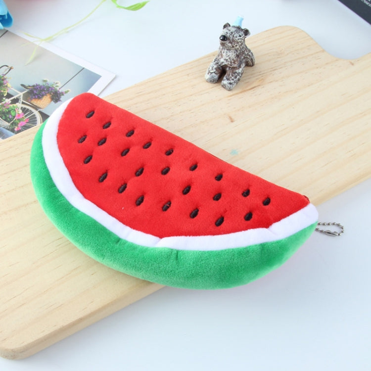 Simpatico astuccio in peluche a forma di anguria, Watermelon Shape Pencil Bag
