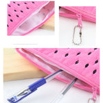 Simpatico astuccio in peluche a forma di anguria, Watermelon Shape Pencil Bag