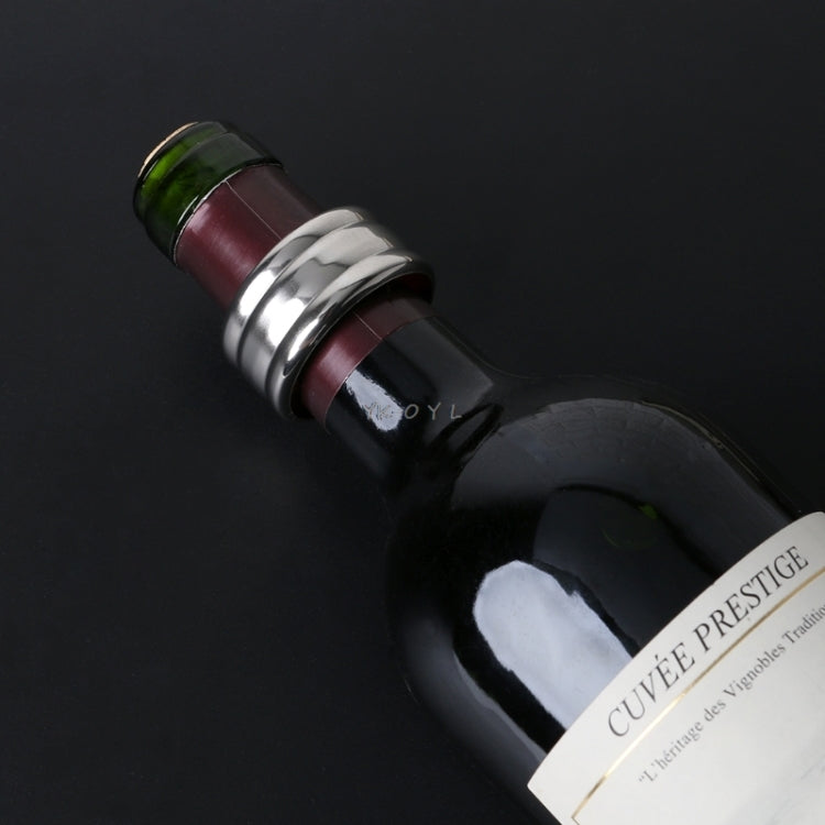 Anello ferma vino rosso in acciaio inox 5 pezzi