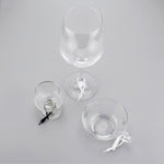 12 pezzi/set Riconoscimento bicchiere di vino Marchio creativo per bicchiere di vino in silicone, Rope