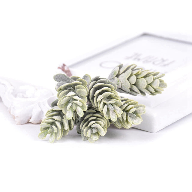 2 mazzi di fiori artificiali pianta pigna bouquet per la decorazione natalizia di nozze