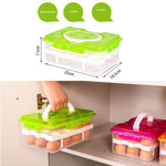 Scatola portaoggetti portatile in plastica PP a 2 strati con 24 slot