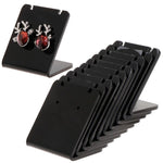 10 pz/set orecchini mensola espositore supporto a forma di L rettangolo acrilico professionale orecchio stud gioielli mostra staffa rack mostra
