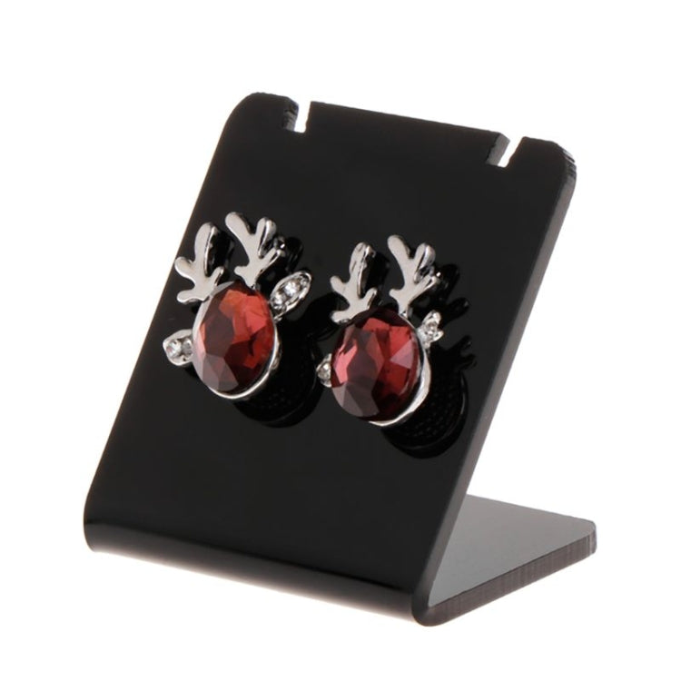 10 pz/set orecchini mensola espositore supporto a forma di L rettangolo acrilico professionale orecchio stud gioielli mostra staffa rack mostra