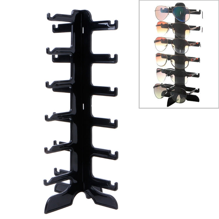 Supporto per organizer per gioielli Espositore per rack per occhiali da sole in plastica a 6 livelli