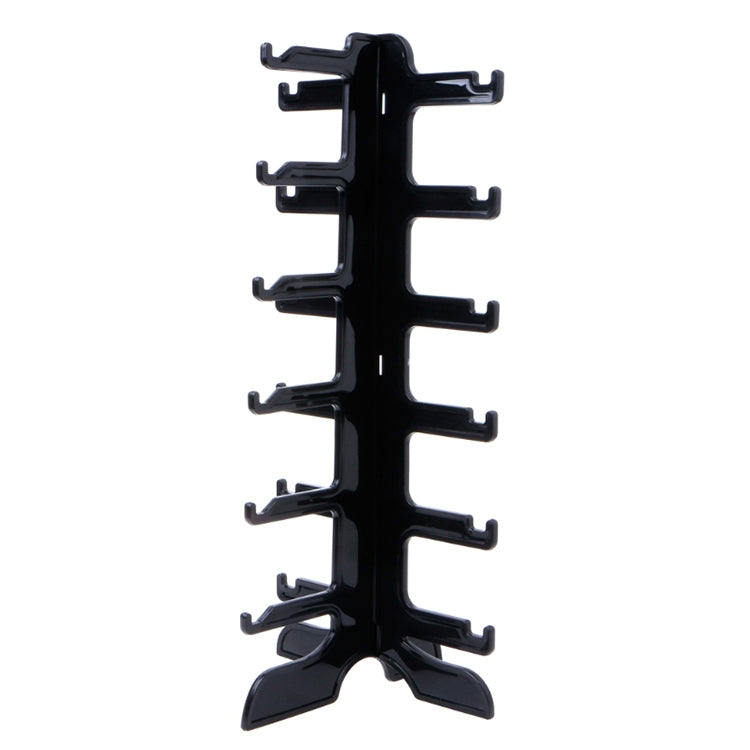 Supporto per organizer per gioielli Espositore per rack per occhiali da sole in plastica a 6 livelli