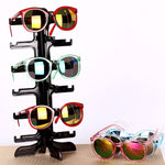 Supporto per organizer per gioielli Espositore per rack per occhiali da sole in plastica a 6 livelli