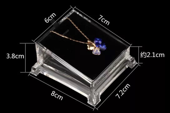 Vassoio portaoggetti per esposizione in acrilico trasparente per gioielli, bracciale, orologio, piatto espositore