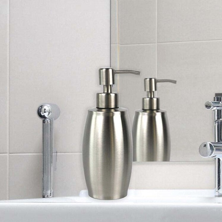 Bottiglia ovale disinfettante per le mani con dispenser di sapone in acciaio inossidabile, SH158