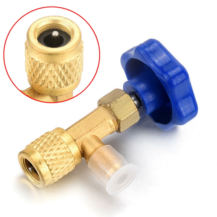 Apribottiglie con valvola in metallo blu 1/4 SAE
