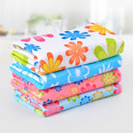 4 pezzi/set Panno per pulizia in tessuto con fiori stampati in microfibra, Microfiber Printed Towels