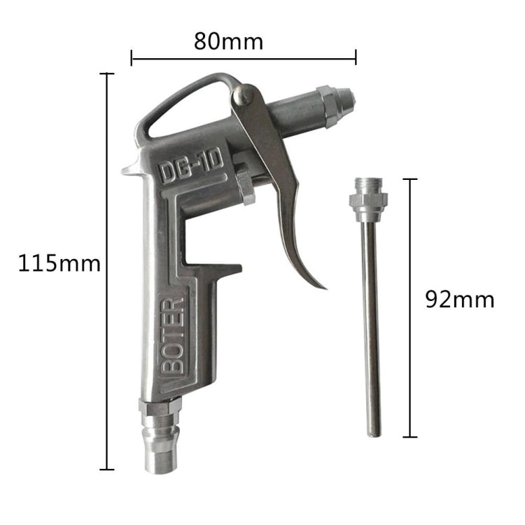 DG-10 Pistola ad aria compressa Pistola a grilletto Pulitore Compressore Soffiatore per polvere Ugello da 8 pollici Strumenti per la pulizia dello spolverino, DG-10 Air Blow Gun