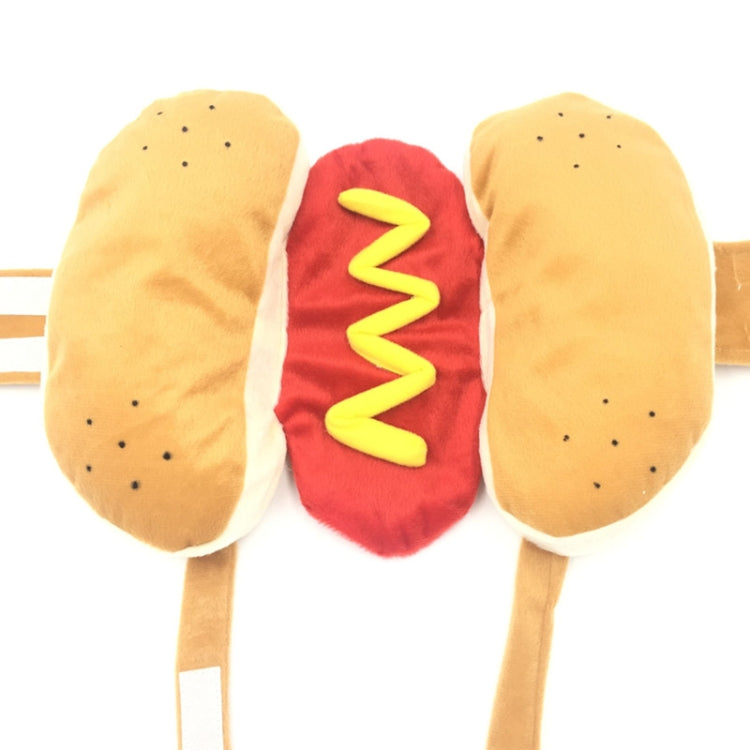 Vestiti per costumi da festa di Halloween per cani e gatti stile hot dog, S, M, L