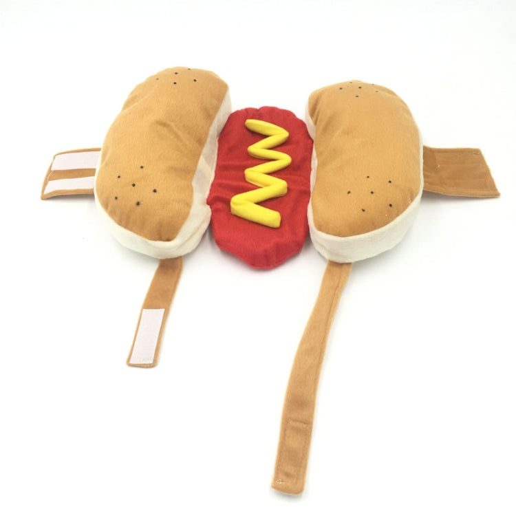 Vestiti per costumi da festa di Halloween per cani e gatti stile hot dog, S, M, L