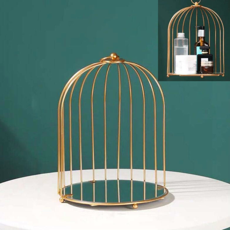 Scaffale per cosmetici Scaffale per gabbia per uccelli Scaffale da tavolo Scaffale per rifinitura per la cura della pelle, Small Black, Large Black, Small Gold, Large Gold