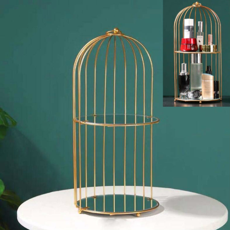 Scaffale per cosmetici Scaffale per gabbia per uccelli Scaffale da tavolo Scaffale per rifinitura per la cura della pelle, Small Black, Large Black, Small Gold, Large Gold