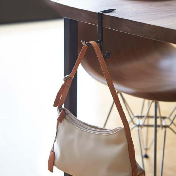 Supporto per cuffie Gancio per cuffie da tavolo Gancio per borsa in metallo, Black, White