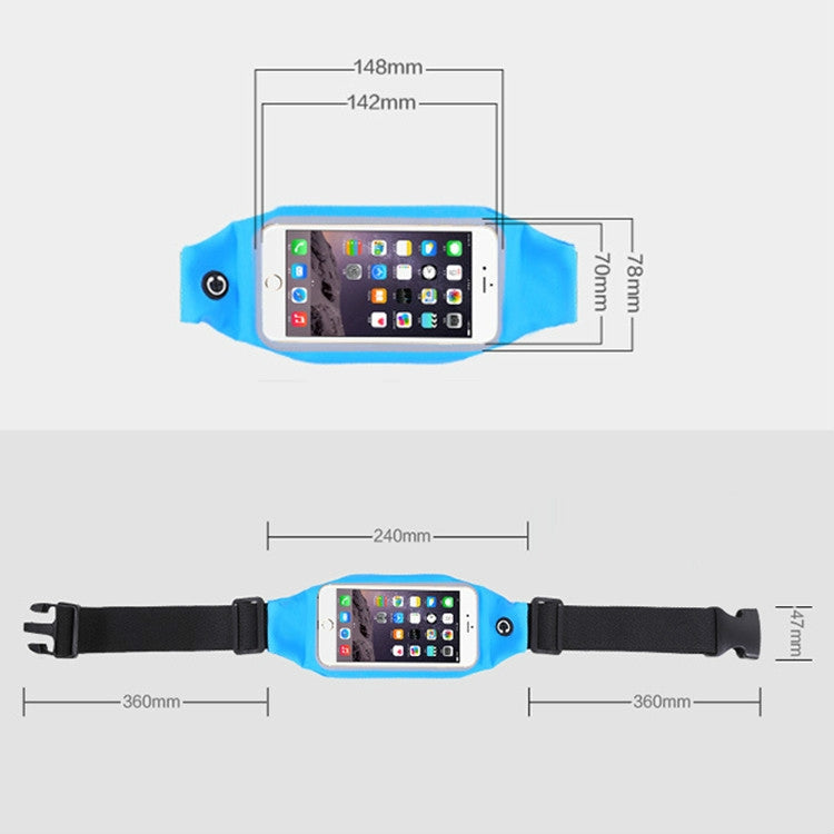 Borsa impermeabile touch-screen per marsupio da corsa per sport all'aria aperta da 5 pezzi