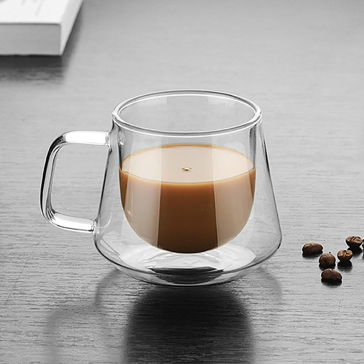 Tazza a doppia parete Tazze da ufficio Tazza da caffè doppia con isolamento termico Tazza in vetro da caffè, Labeled, No label