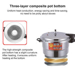 Pentola a pressione in alluminio per uso domestico Pentola a pressione elettrica Fornello a induzione a gas, 18cm Single Use Bottom, 20cm Single Use Bottom, 22cm Single Use Bottom, 24cm Single Use Bottom