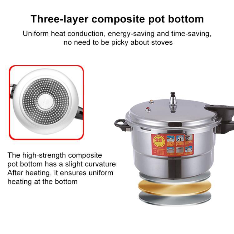 Pentola a pressione in alluminio per uso domestico Pentola a pressione elettrica Fornello a induzione a gas, 18cm Single Use Bottom, 20cm Single Use Bottom, 22cm Single Use Bottom, 24cm Single Use Bottom