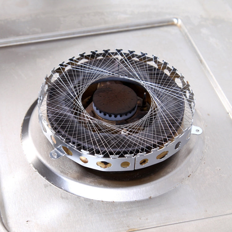 Cerchio del gas in acciaio inossidabile da 2 pezzi per fornello a gas Cappa a gas antivento antivento a risparmio energetico Accessori da cucina, Steel Gas Circle