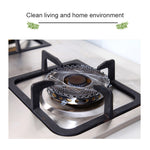 Cerchio del gas in acciaio inossidabile da 2 pezzi per fornello a gas Cappa a gas antivento antivento a risparmio energetico Accessori da cucina, Steel Gas Circle