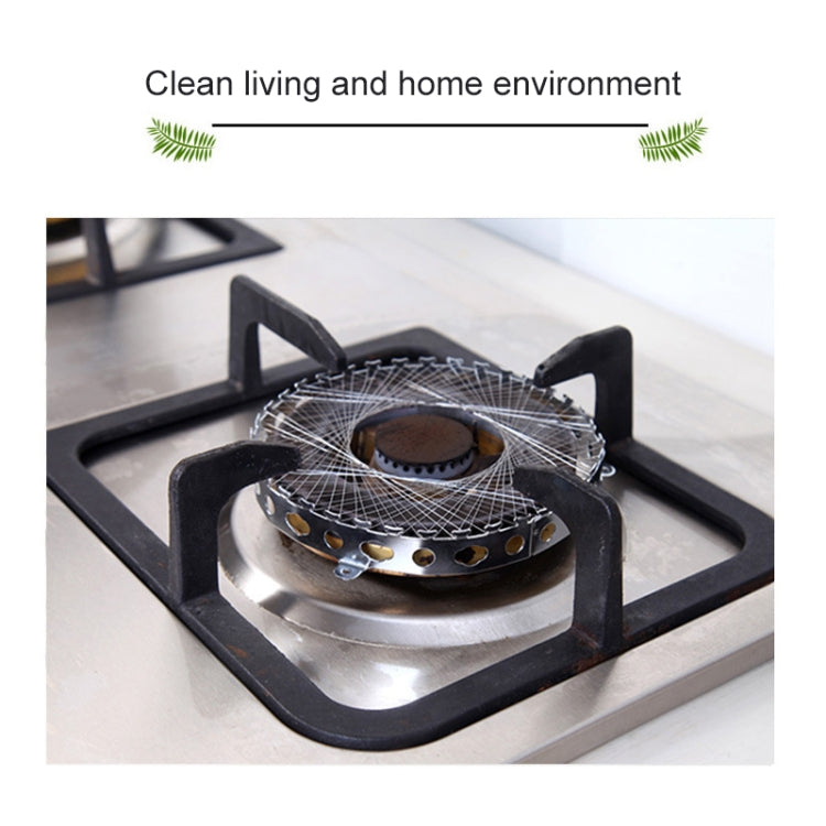 Cerchio del gas in acciaio inossidabile da 2 pezzi per fornello a gas Cappa a gas antivento antivento a risparmio energetico Accessori da cucina, Steel Gas Circle