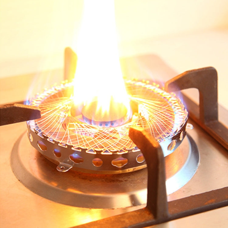 Cerchio del gas in acciaio inossidabile da 2 pezzi per fornello a gas Cappa a gas antivento antivento a risparmio energetico Accessori da cucina, Steel Gas Circle