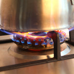 Cerchio del gas in acciaio inossidabile da 2 pezzi per fornello a gas Cappa a gas antivento antivento a risparmio energetico Accessori da cucina, Steel Gas Circle